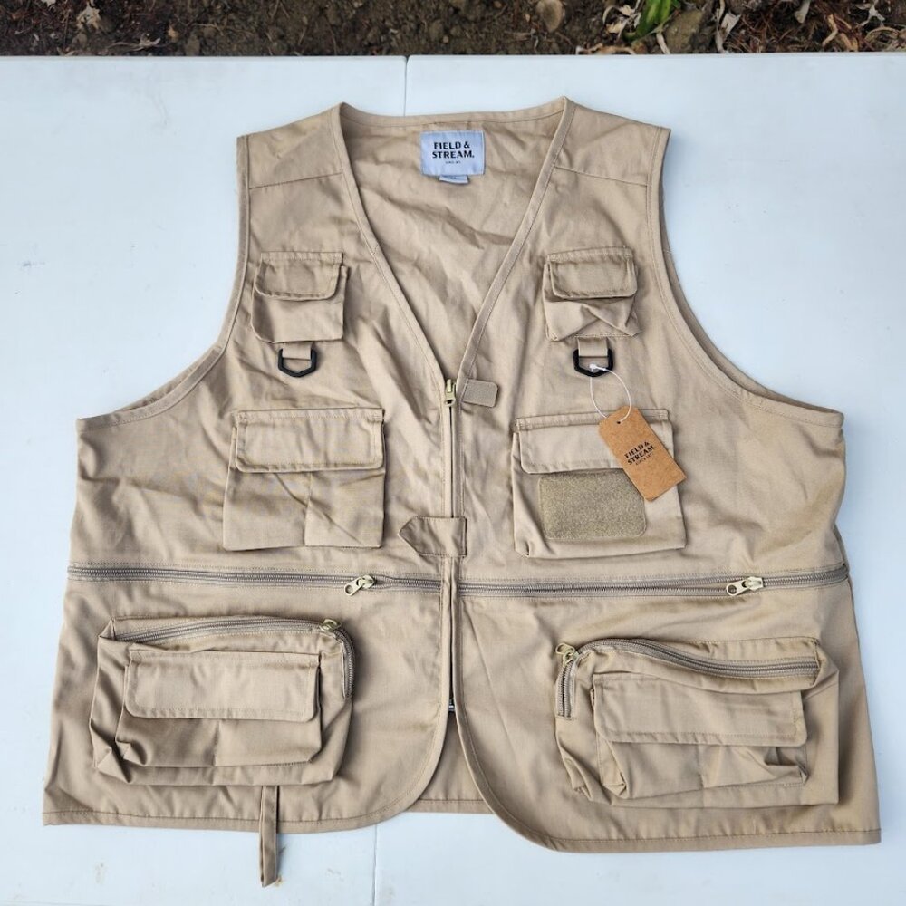 NEW Field & Stream Men's Fly Fishing Vest Hiking Vest Size 2XL XXL Extra Large F